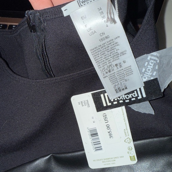 New Wolford Faux Leather Bodysuit US 4 - Picture 6 of 6